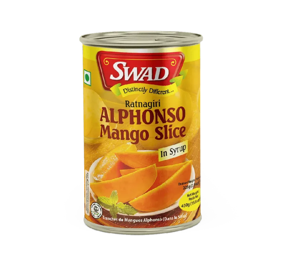 SWAD Alphonso Mango Slice (In Syrup) pack