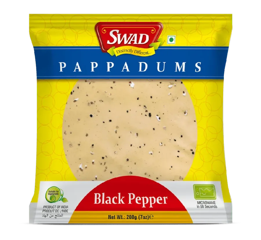 SWAD Black Pepper Pappadums pack