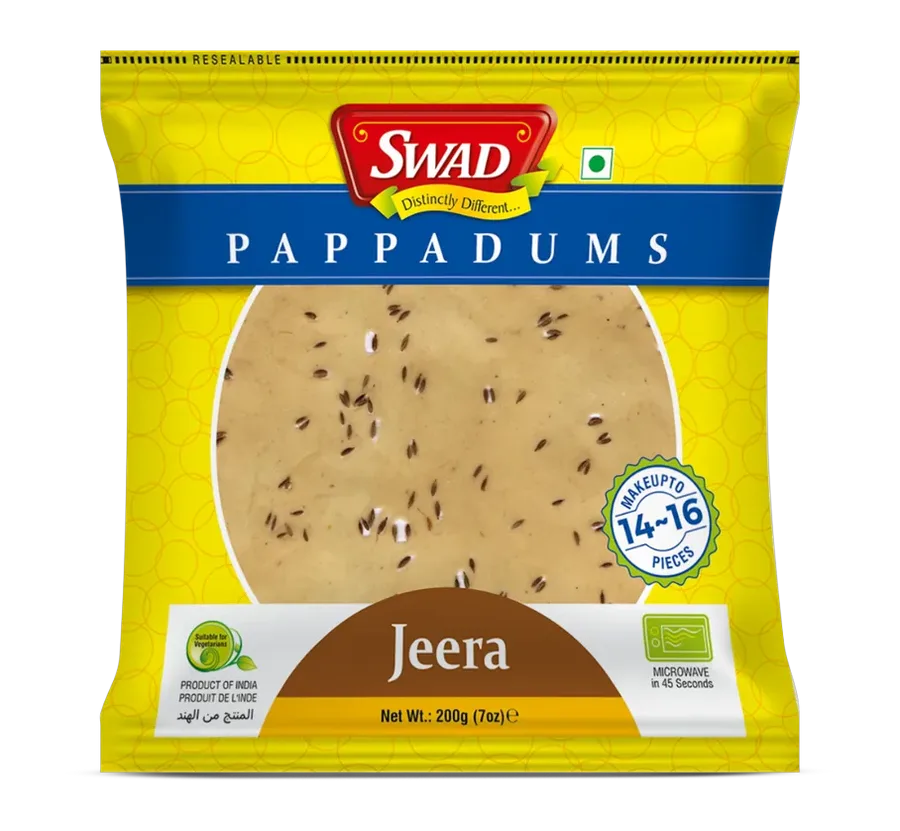 SWAD Jeera Pappadums pack