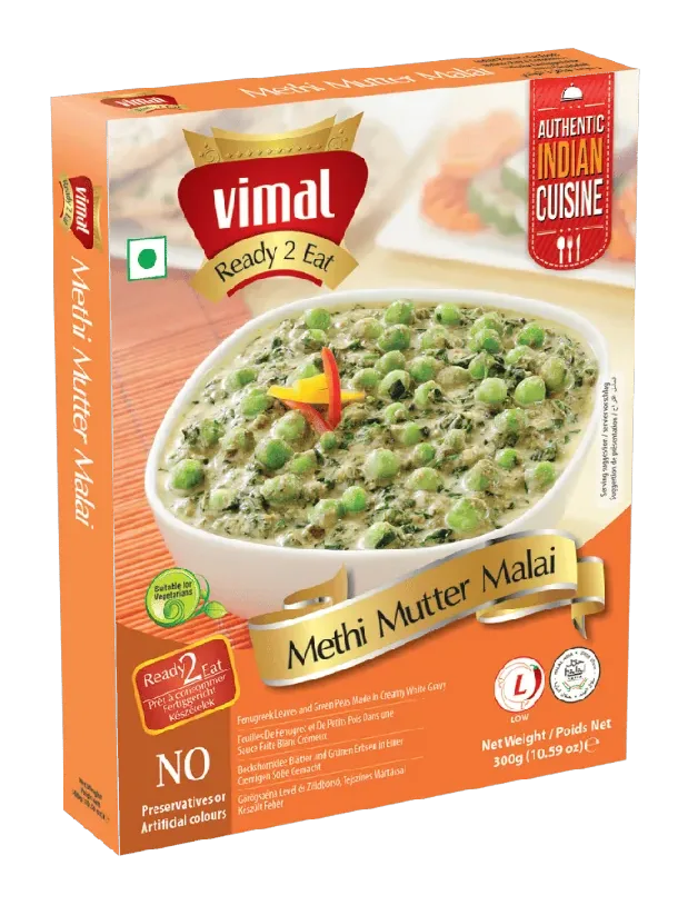 SWAD Methi Mutter Malai — Handelsgebinde