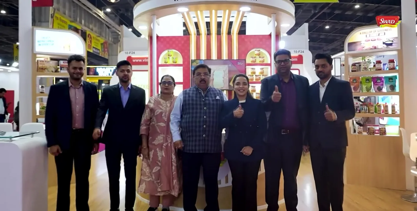 The Vimal Agro export team on their stand at an international food trade fair